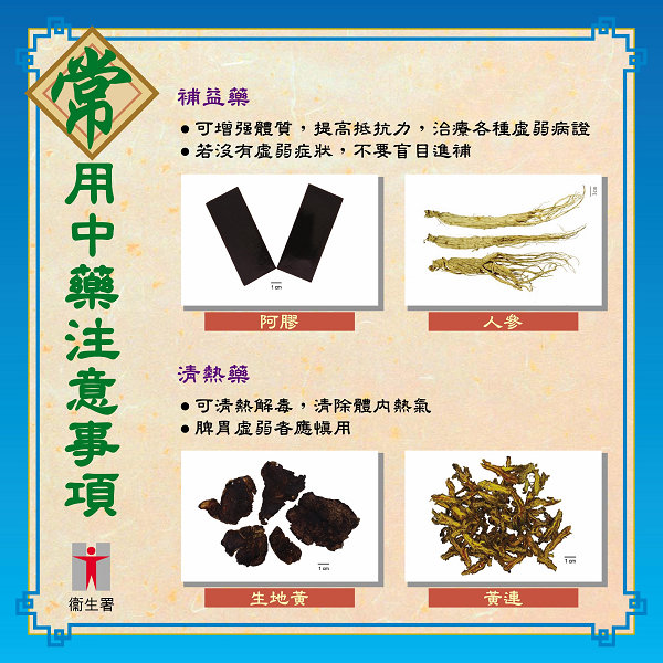 Points to Note for Commonly Used Chinese Herbal Medicines (Chinese version only)