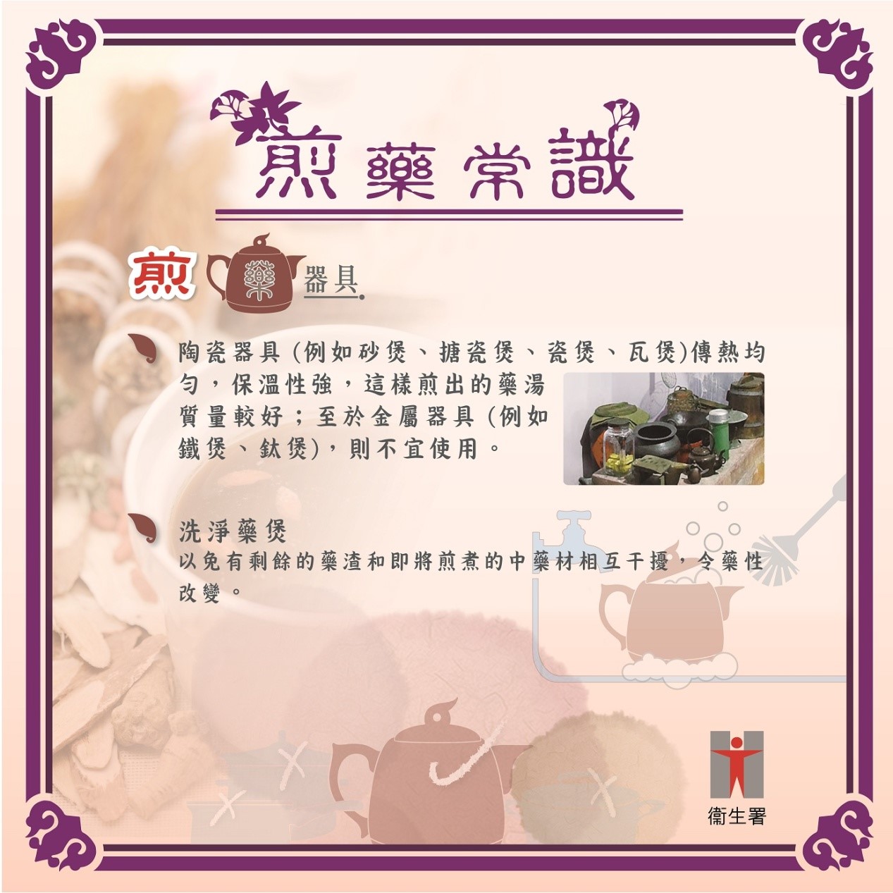 Preparing Herbal Decoctions (Exhibition Board)(Chinese)