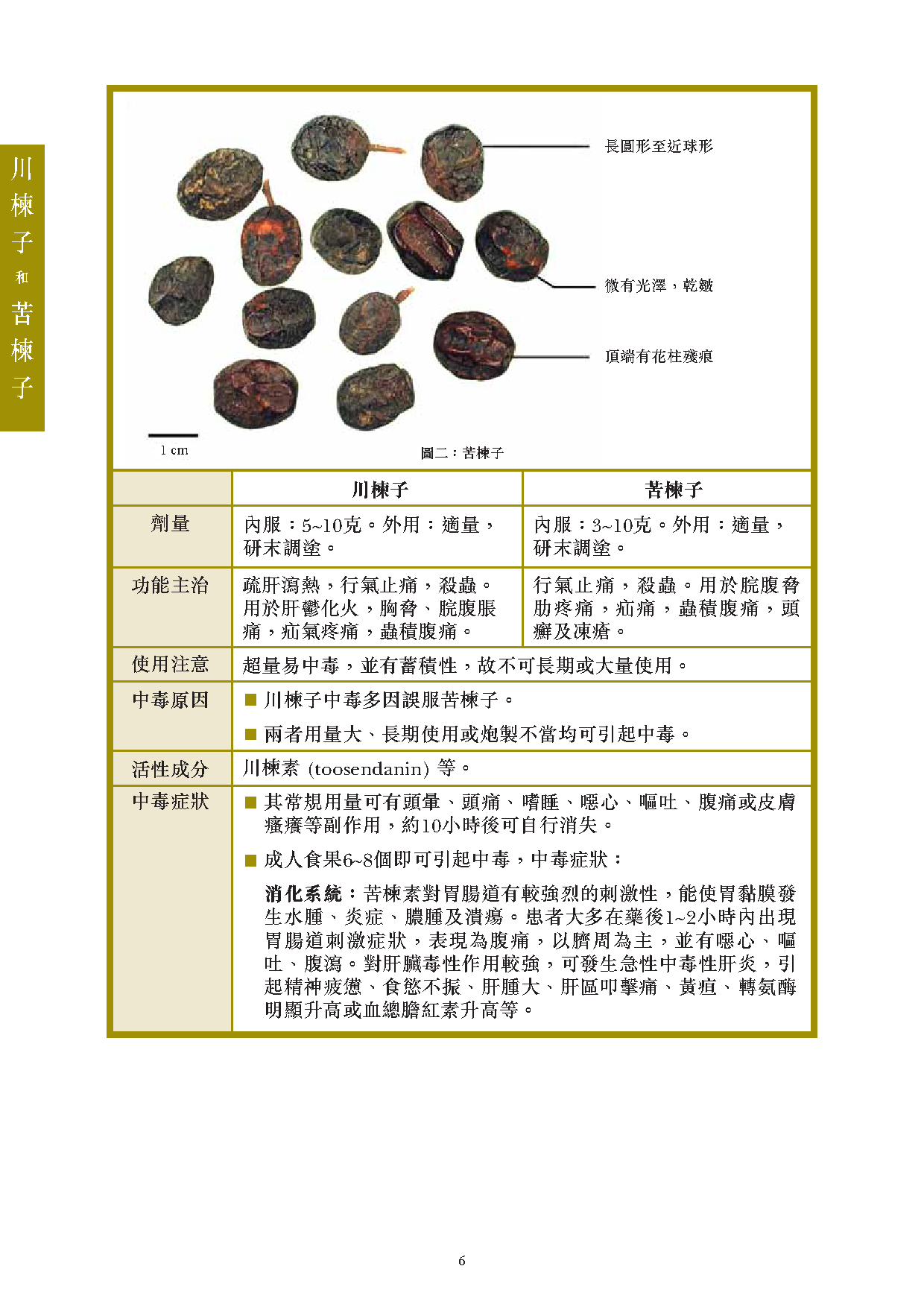 此圖片展示《曾與香港不良事件有關的中藥材參考資料》刊物的第6頁