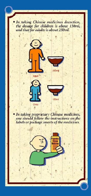 This picture demonstrates page 3 of the pamphlet entitled "General Knowledge of Taking Chinese Medicines"