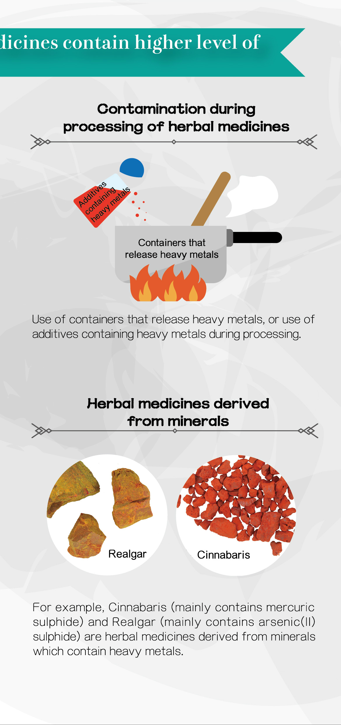This picture demonstrates page 2 of the pamphlet entitled "Herbal Medicines and Heavy Metals"