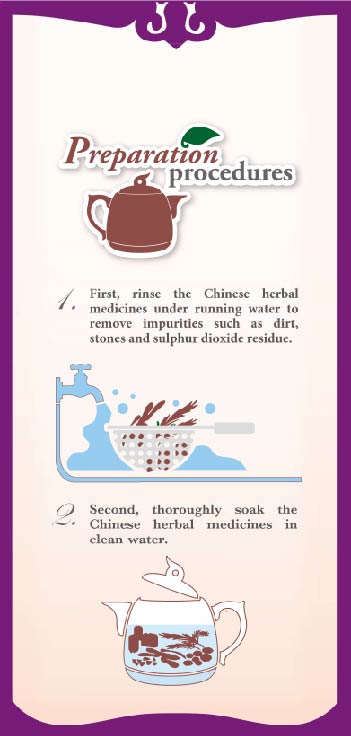 This picture demonstrates page 4 of the pamphlet entitled "Preparing Herbal Decoctions"