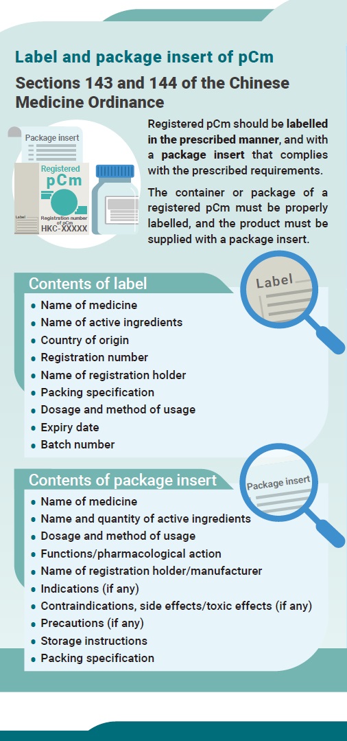 Label and package insert of pCm